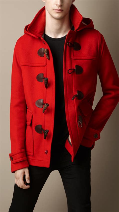 burberry red mens jacket|red burberry jacket men's.